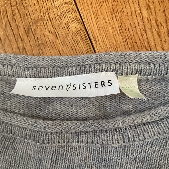Grey Knit Crewneck Sweater (Seven Sisters) - Picture 4 of 4